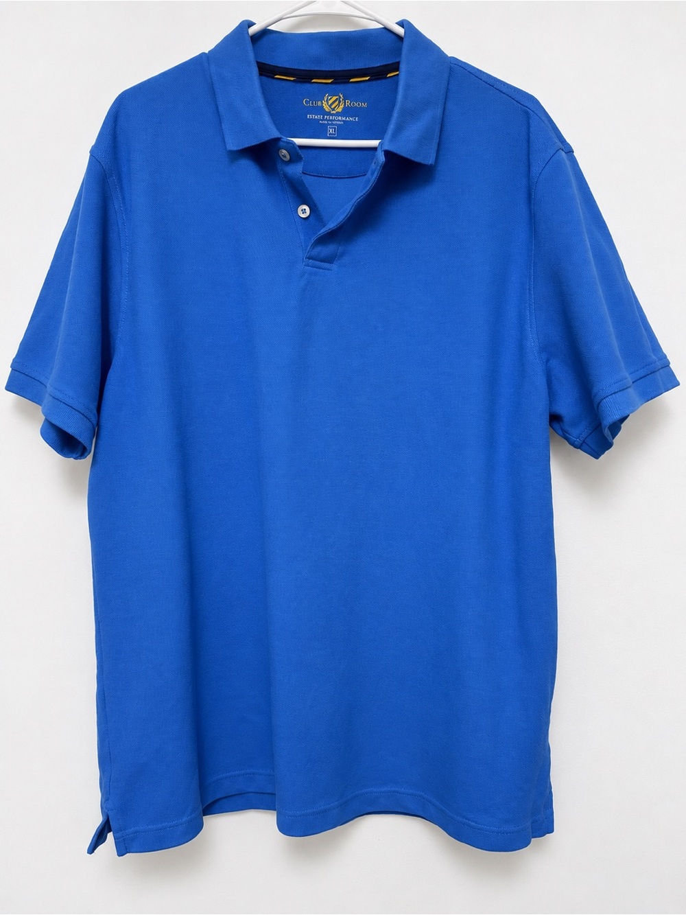 Club Room Estate Performance Polo Shirt Men’s XL Royal Blue Golf